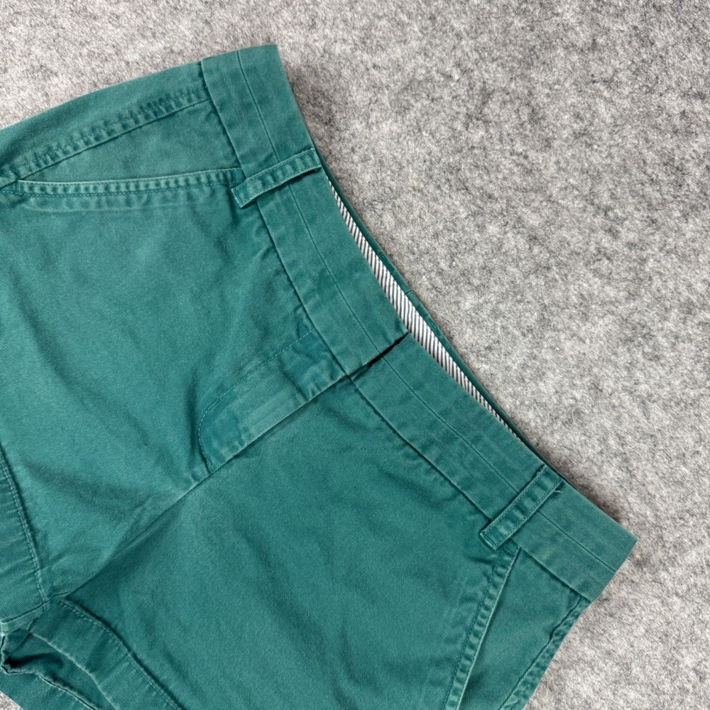 J.Crew Womens Chino Shorts Size 4 Dark Green 100% Cotton 3 Inch Inseam 61456